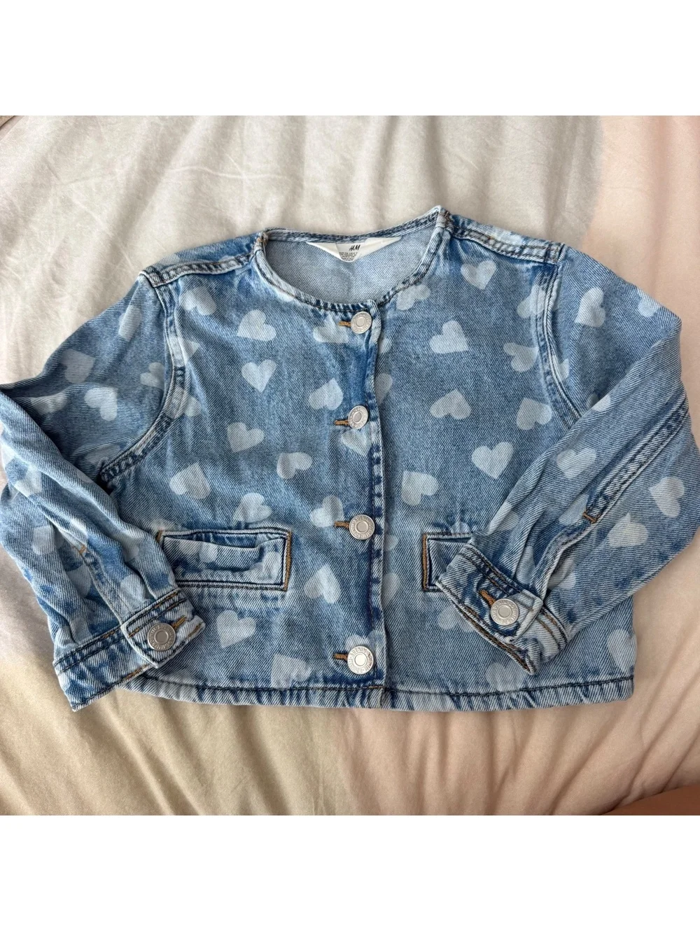 H&M hearts denim jacket